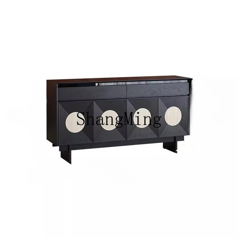 

FG dining side cabinet light luxury high-end feeling integrated against the wall low cabinet living room storage locker
