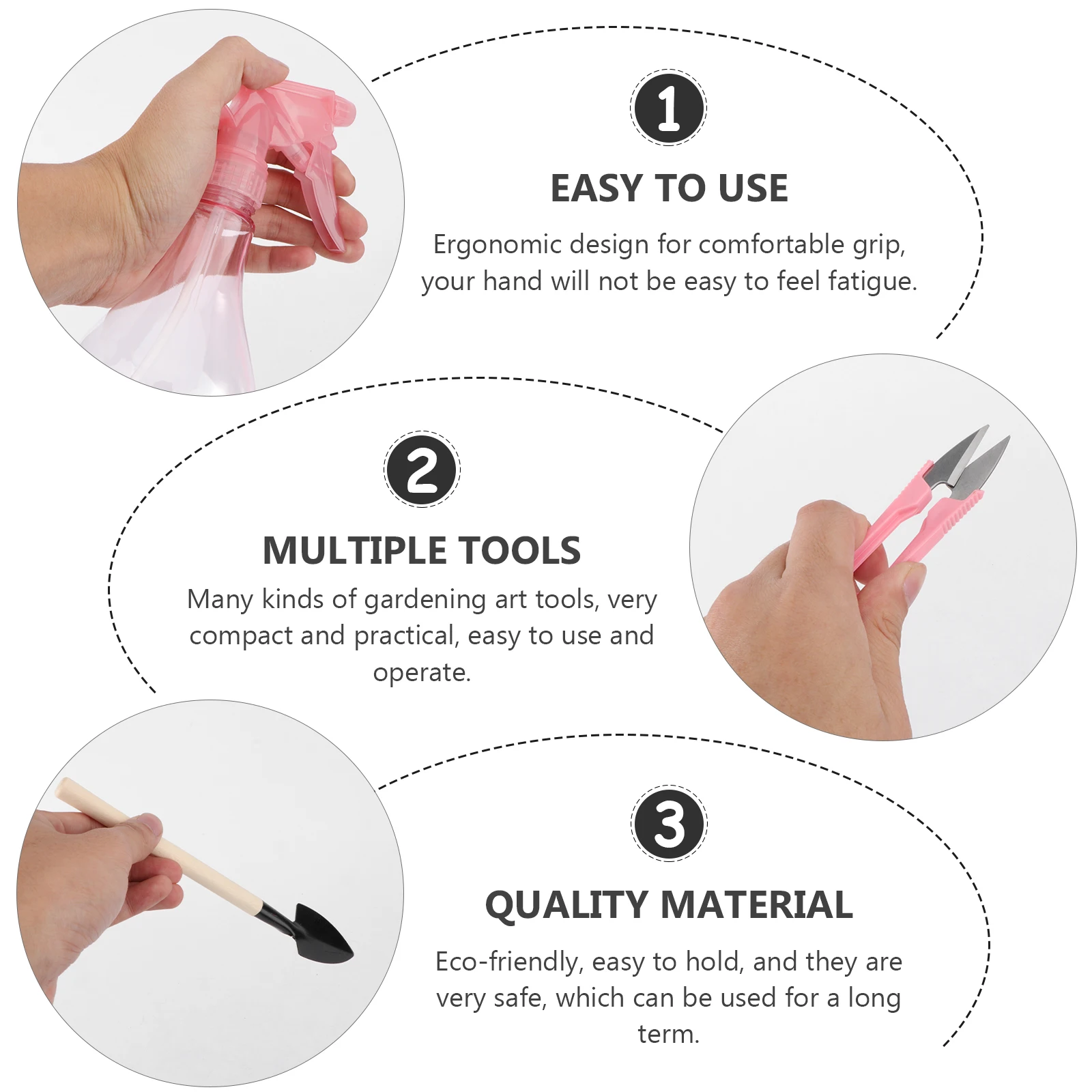 

16pcs Garden Tool Set Ergonomic Succulent Planting Tools Transplanting Mini for Indoor Outdoor Gardening Accessories