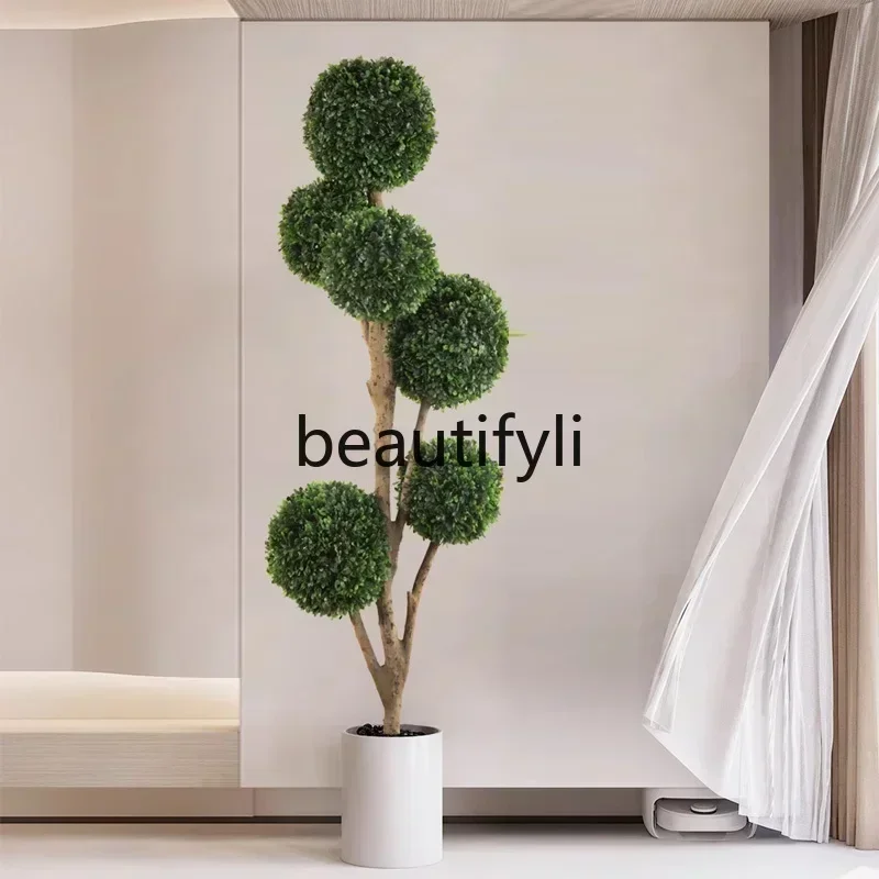 

YHH A33 Simulation plant false tree Milan spherical plant floor potted plant decorative bonsai landscaping ornament