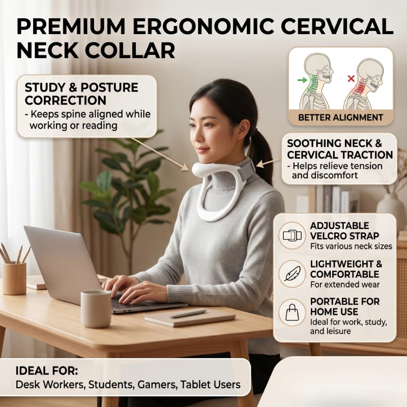 1PC Office Posture Corrector Neck Protector Support Pain Relief Adjustable Correct Effective Stretcher Learning Sitting Posture
