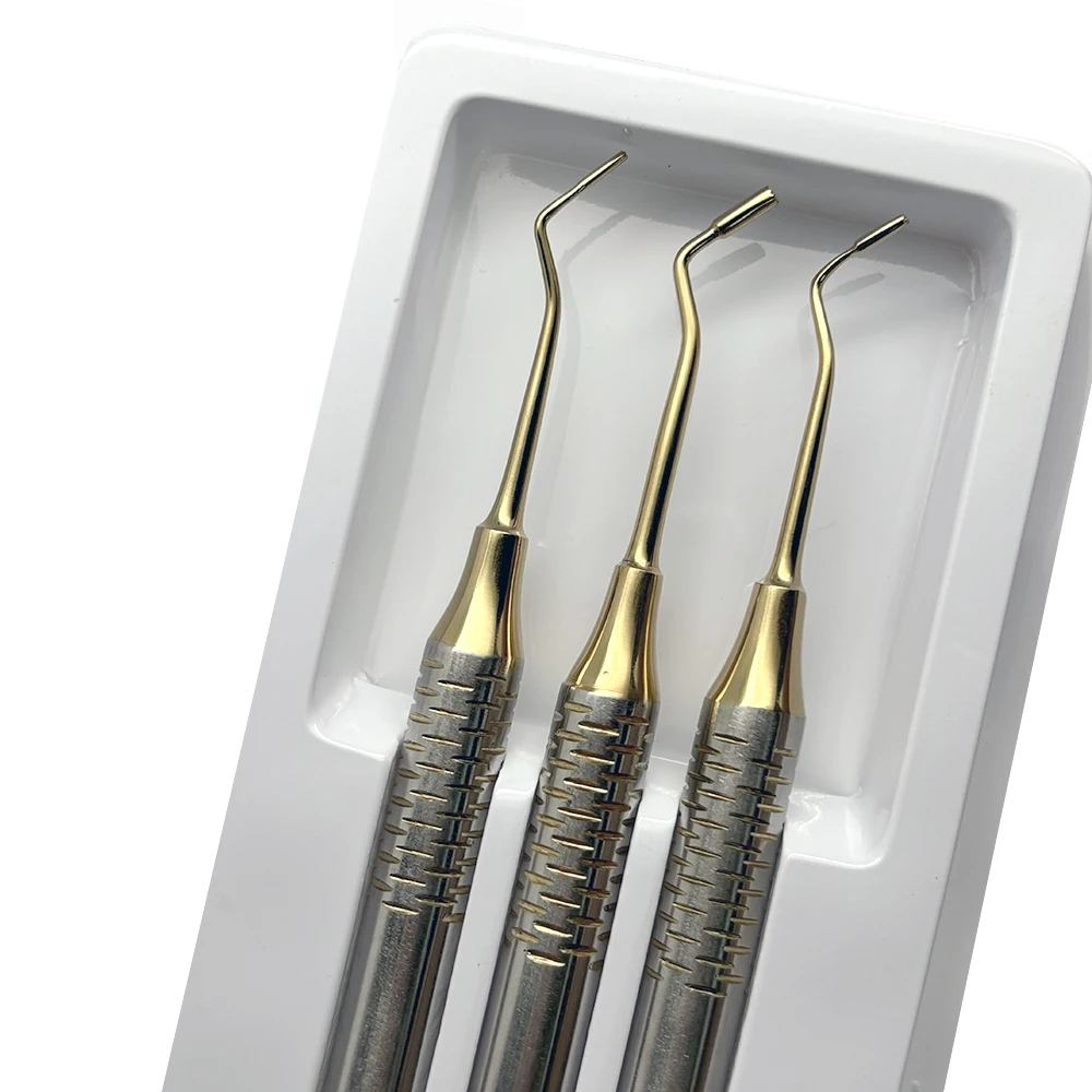 3/set Amalgam Filling Plugger Dental Composite Spatula Plated Head Filler Dental Equipment Dentist Tools