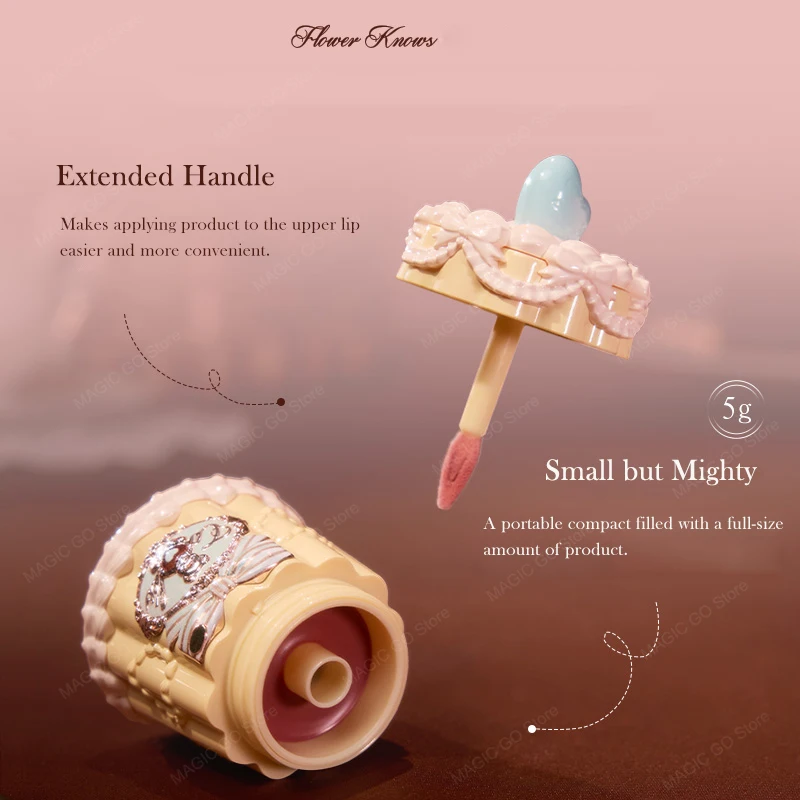 Flower Knows Sweetie Bear Coating Lip Jelly Nawilżający Błyszczyk Do Ust Tint Długotrwały Nieklejący Wegański Makijaż