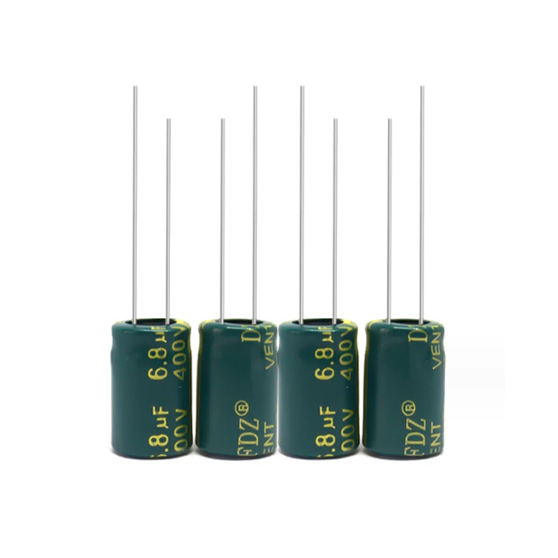 Capacitor eletrolítico de alumínio ESR baixo, 400V, 6.8UF, 8x12mm, 400V, 6.8UF, 400V, 10Pcs