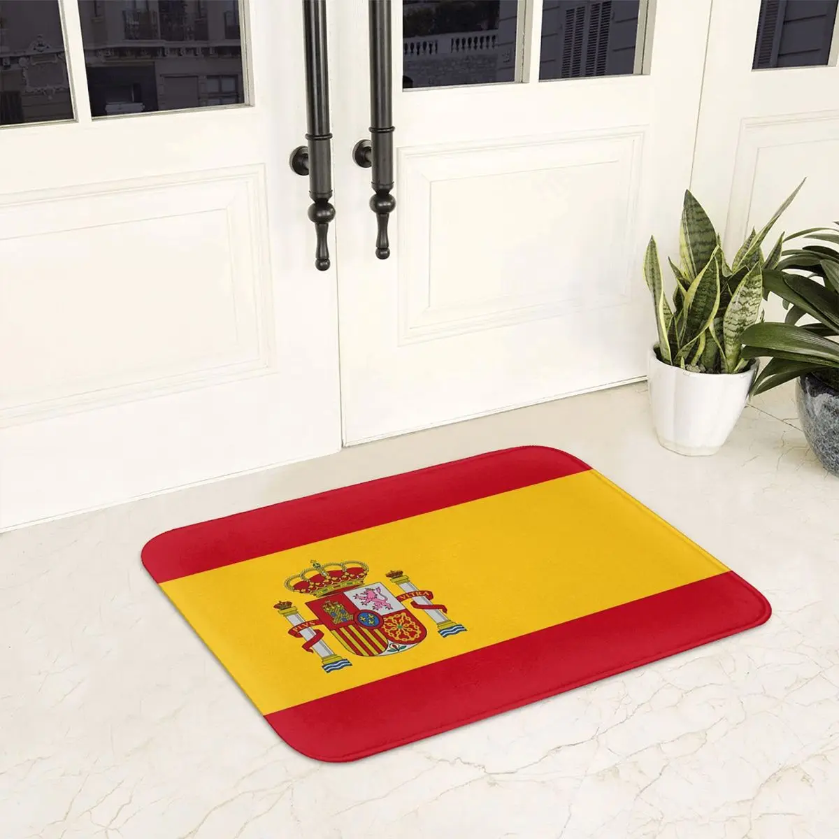 Flag Of Spain Non-slip Doormat Floor Mat Dust-proo Carpet Rug for Kitchen Entrance Home Balcony Footpad Mats