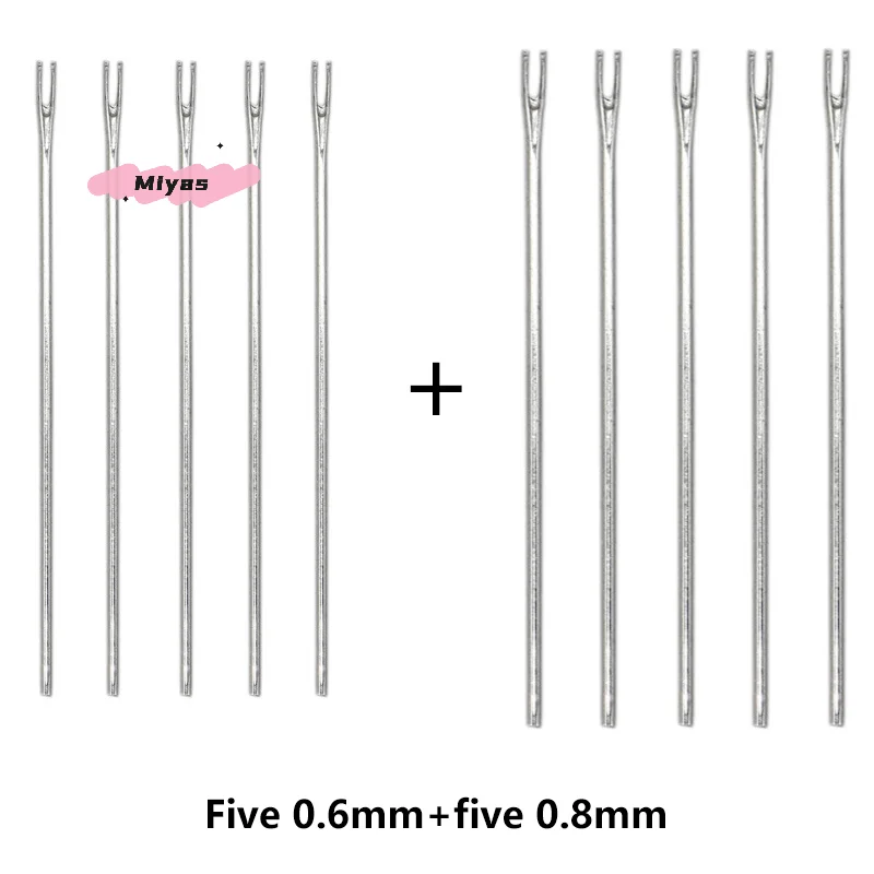 Aguja de enraizamiento de 0,6mm y 0,8mm, herramientas de reparación del cabello para cabeza de muñecas, accesorios para hacer peluca Reborn, suministros de enraizamiento del cabello