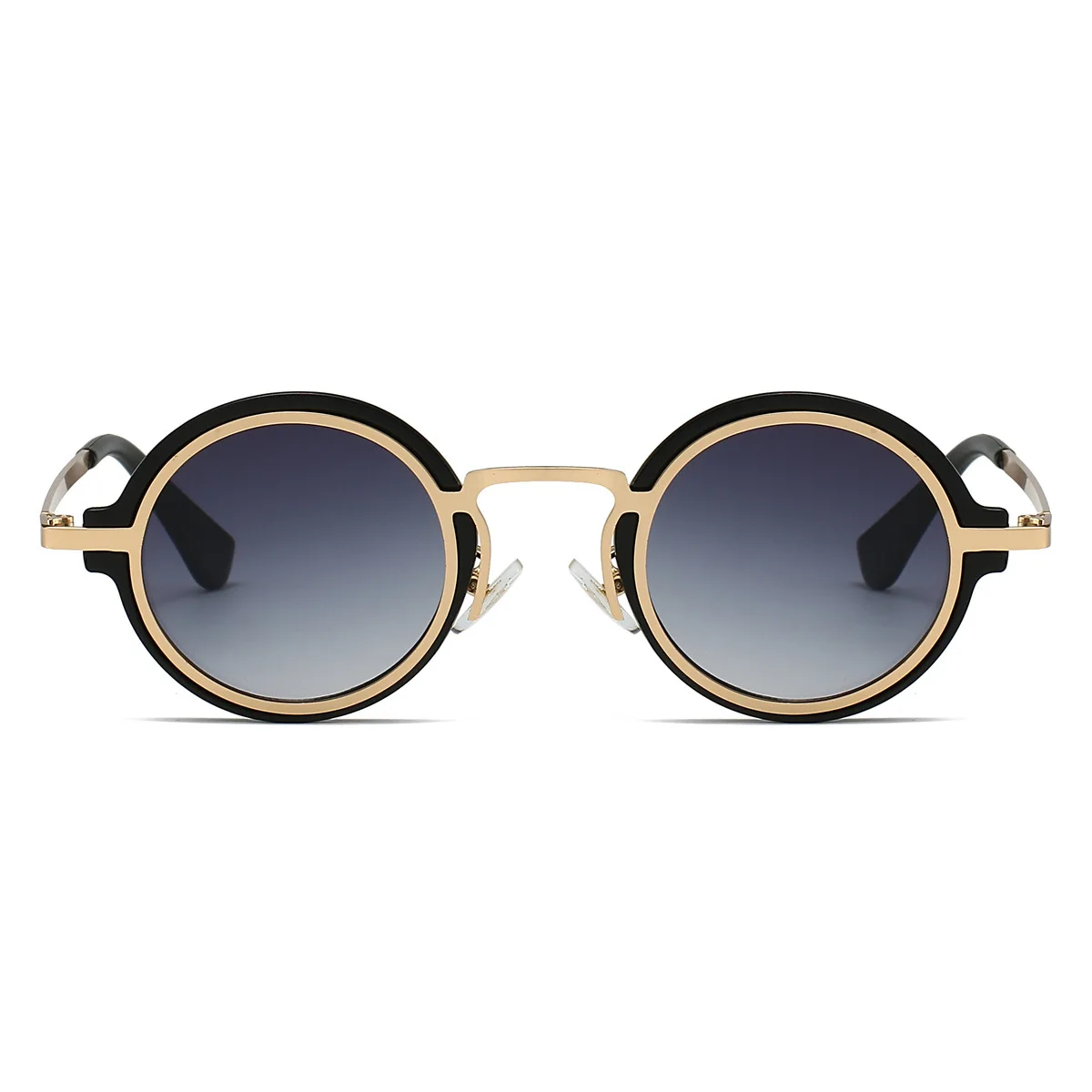 New Retro Small Round Frame Sunglasses for Men's Personalized Steampunk Outdoor Driving Sunglasses Street Photography