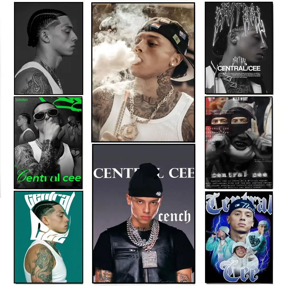 Sharp Witty Rapper C-Central Cee Poster Poster HD  Waterproof Wall Sticker Bar Living Room Decor Gift