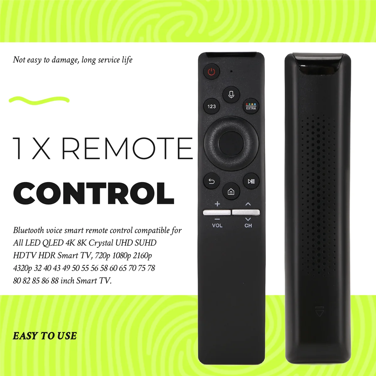 POSV-Sostituzione telecomando vocale universale per Samsung Smart TV Telecomando Bluetooth All LED QLED LCD 4K 8K HDR TV curva