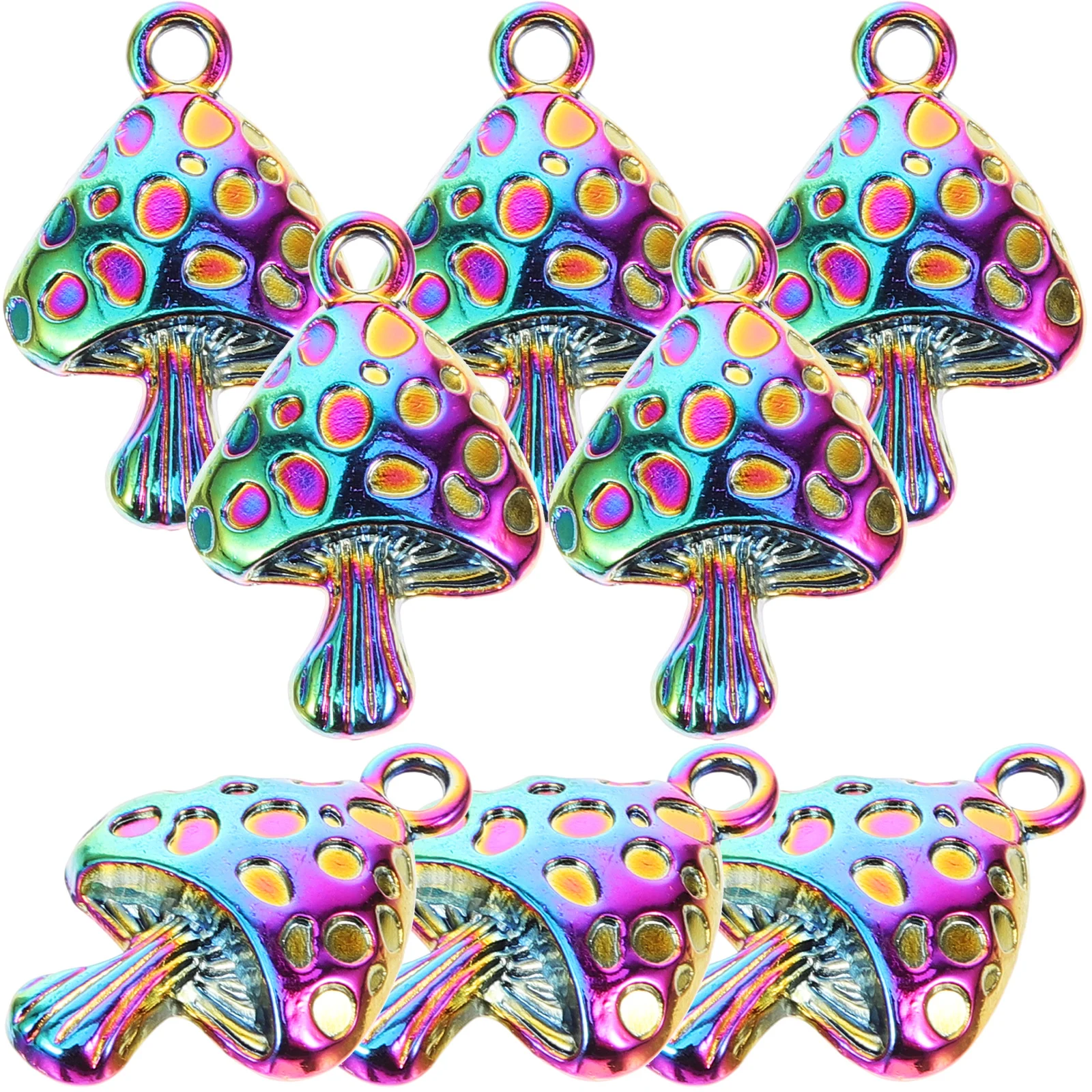 

10Pcs Compact Mushroom Necklace Charms Decorative Ornaments for DIY Crafts Lightweight Comfortable Mushroom Charms