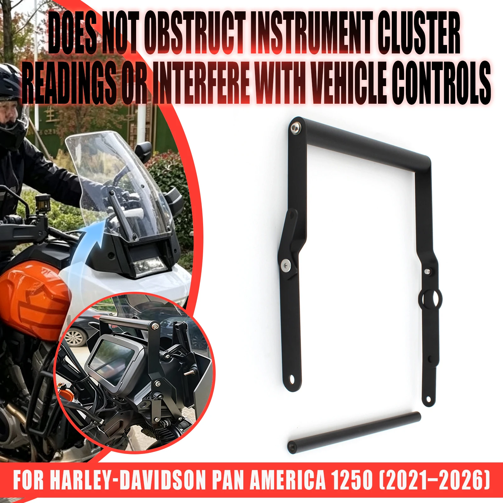 For Harley Pan America 1250 2021 2022 2023 2024 2025 2026 Motorcycle GPS Navigation Phone Holder Mount Bracket