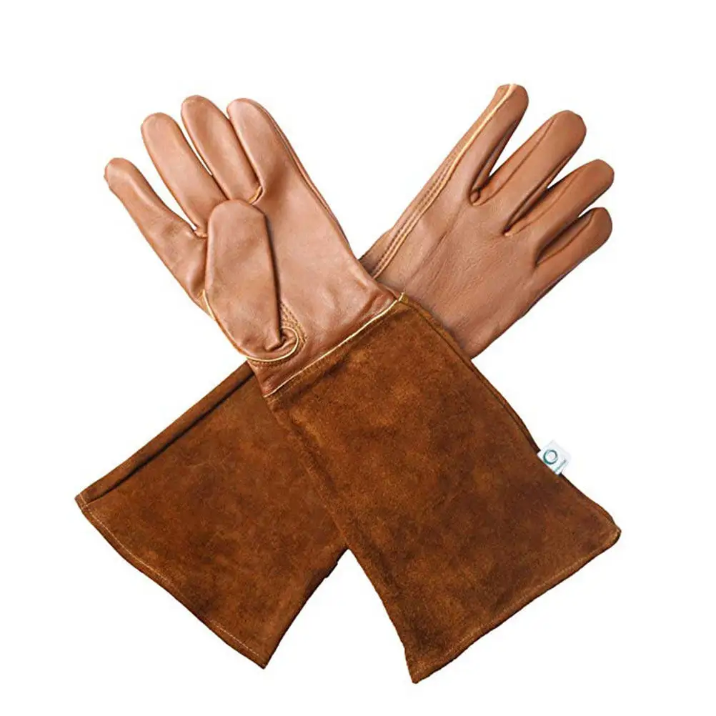 1Pair Heavy Duty Long Length Anti-Cut Stab-Proof Protective Gloves Professional Work Hand Protection Gear for Welding