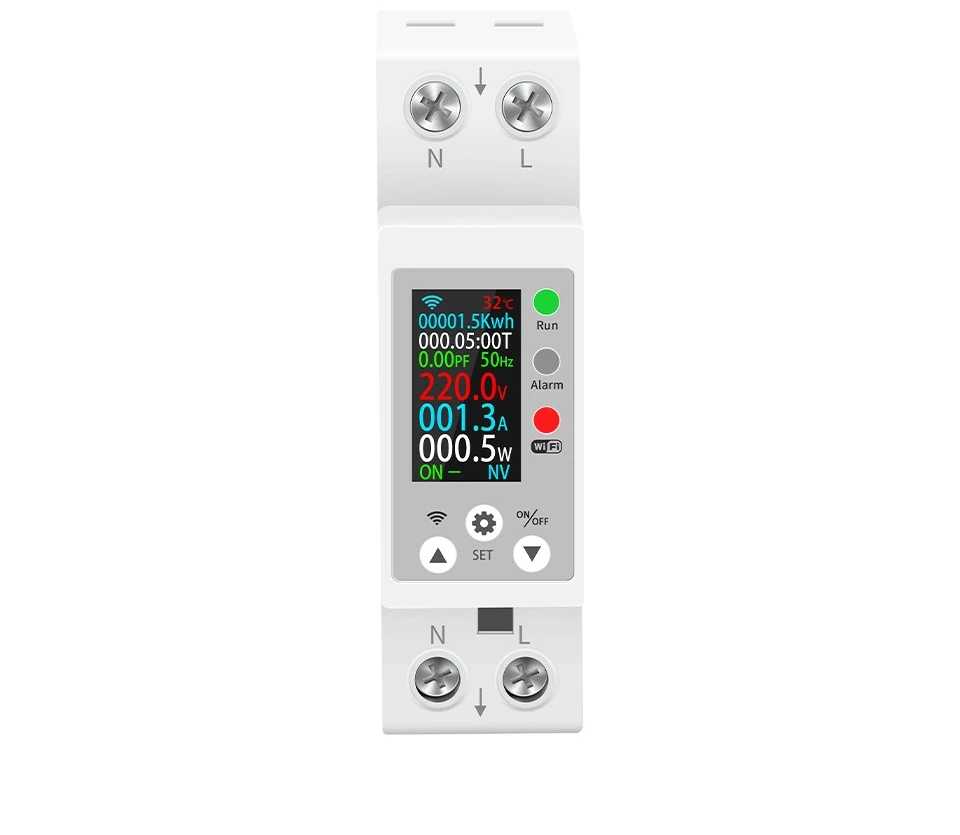 Digital display multi-function rail voltage ammeter metering mobile phone remote control