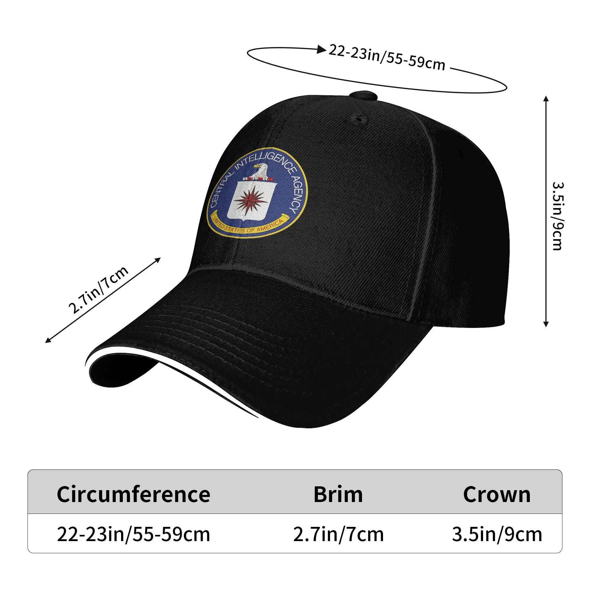 Spring Casual Baseball Cap CIA Central Intelligence Agency Trucker Hat For Female Male Sunscreen  y2k Cute Baseball Caps - view 5