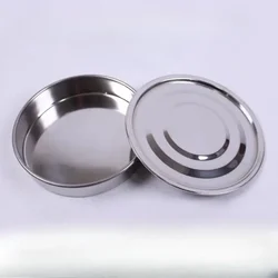 1pc Lab Stainless Steel Standard Test Sieve Bottom and Lid Dia 20cm Round Test Mesh Tray