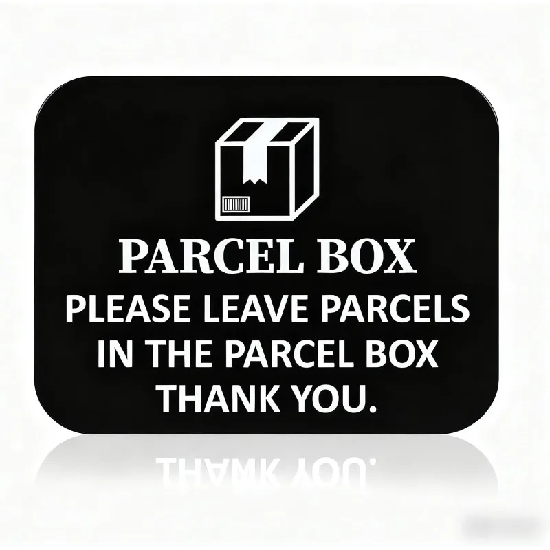 Mail Collection Reminder Aluminum Parcel Box Sign Delivery Notice Tag Aluminum Metal Sign Decorations 10x10CM Size