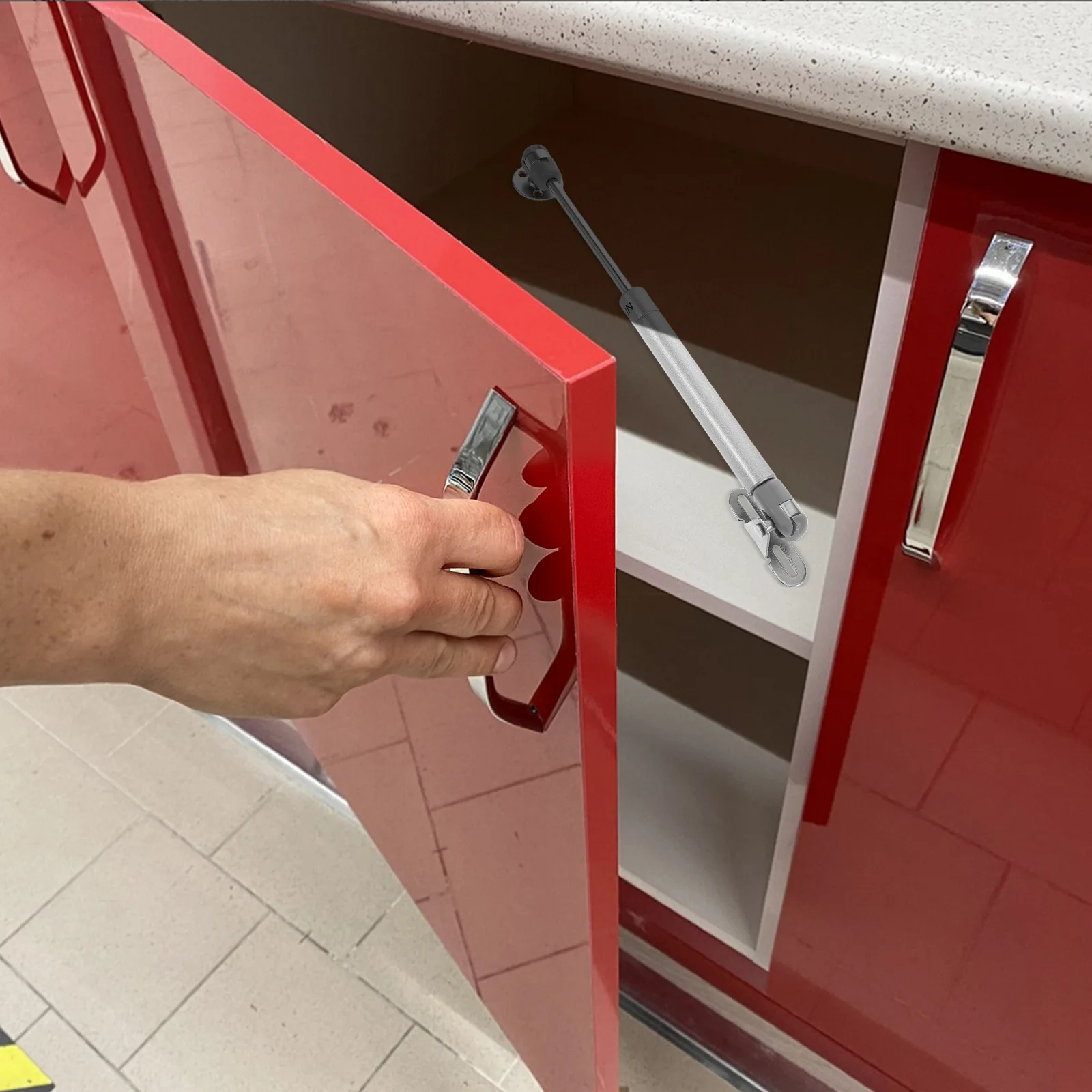 

4Pcs Pneumatic Lift Support Rods for Cabinet Doors High Pressure Resistance Smooth Silent Closing Kitchen Bathroom Furniture