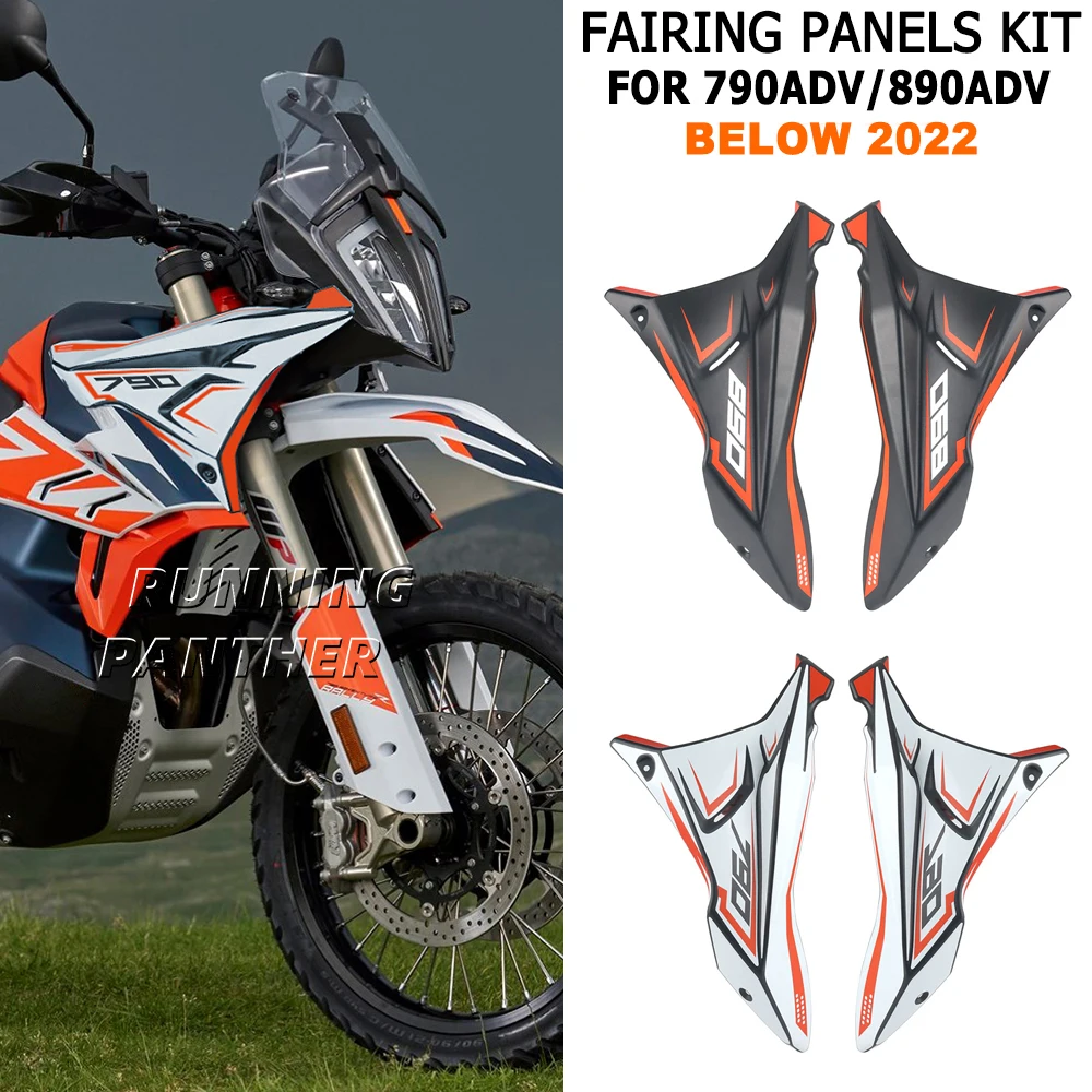 For 790 890 ADV Adventure R S 2022 and Before Year Motorcycle Front Fairing Side Panels Wind Deflector Windscreen Plate Cover