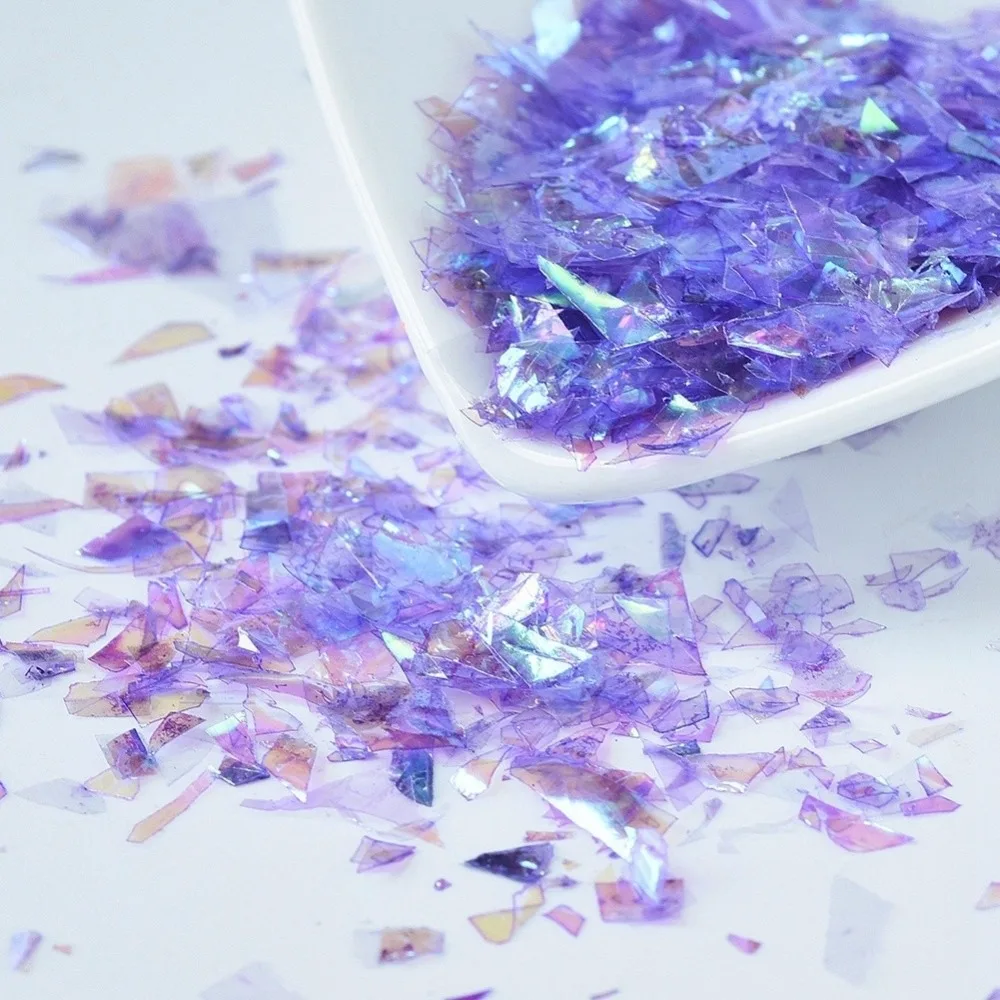 Plastic Sequins/Paillette Chip UV Resin Filler for Epoxy Resin Jewelry Making Medium Slate Blue 2~20x2~16mm for Handmade