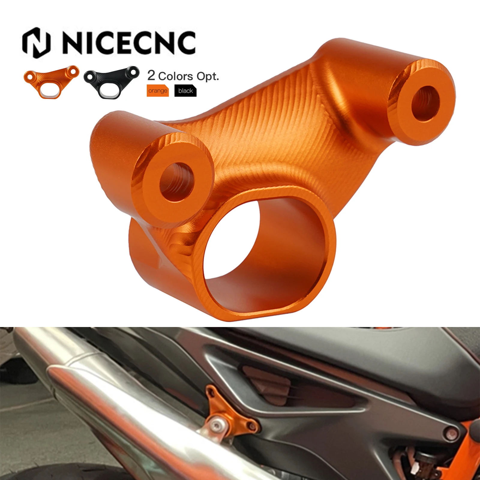 NICECNC Motorcycle Exhaust Bracket for KTM 790 Duke 2018-2023 2022 2021 2020 2019 890 Duke 2020-2023 2022 2021