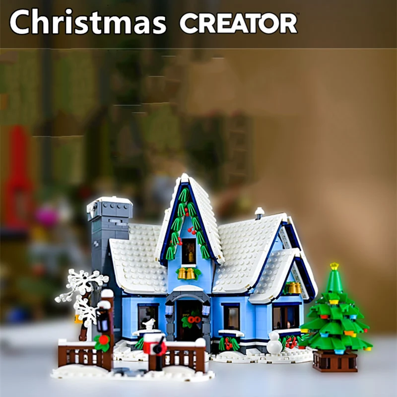 

Christmas series Santa Claus visits Technical Bricks DIY Assembly Construction Toys Children's Christmas Day Gifts