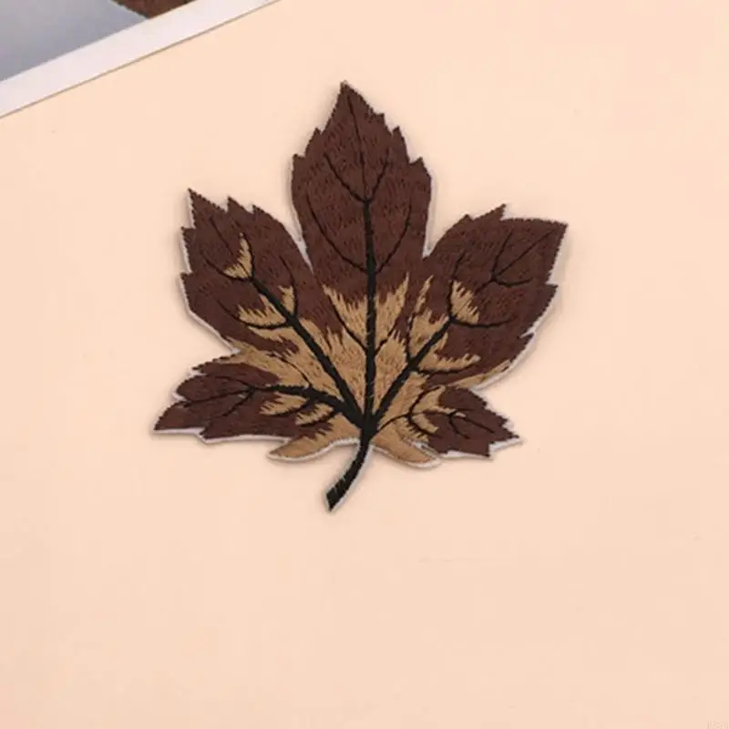 P88A 9 Piece Multicolor Maple Leaf Sew/Iron On Appliques Embroidery Patches for Clothing Art Crafts DIY Badge Stickers Decor