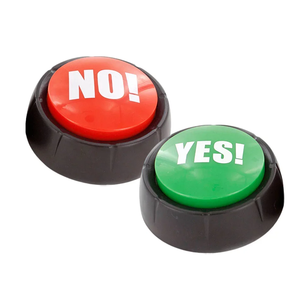 Button Sound Yes No Buttons Answer Buzzer Toy Buzzers Game Talking Party Dog Quiz Prank Funny Toys Show Recordable Wrong