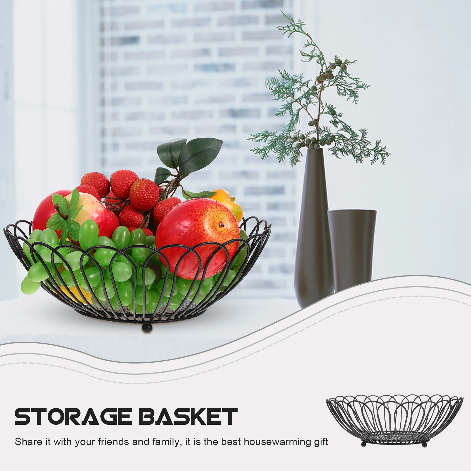 

Iron Fruit Holder Multi-Purpose Decorative Food Storage Tray Party Snack Candy Display Tray Iron Fruit Holder Snacks Plate