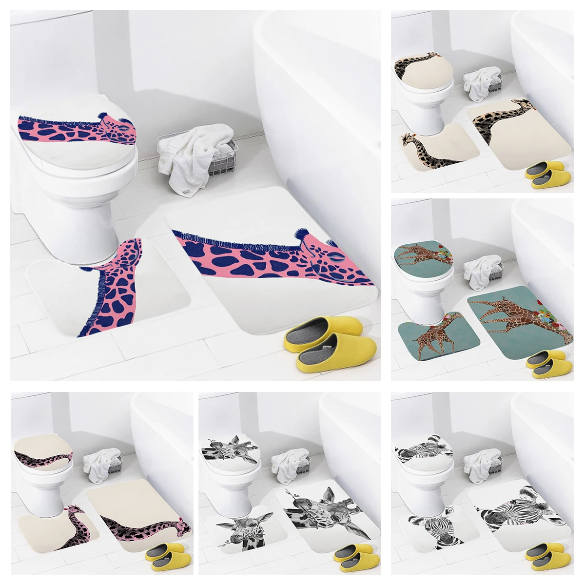 

Домашние коврики для ванной в стиле аниме, коврик для ног в стиле животного, современные аксессуары, Противоскользящий коврик aaaa для ванной