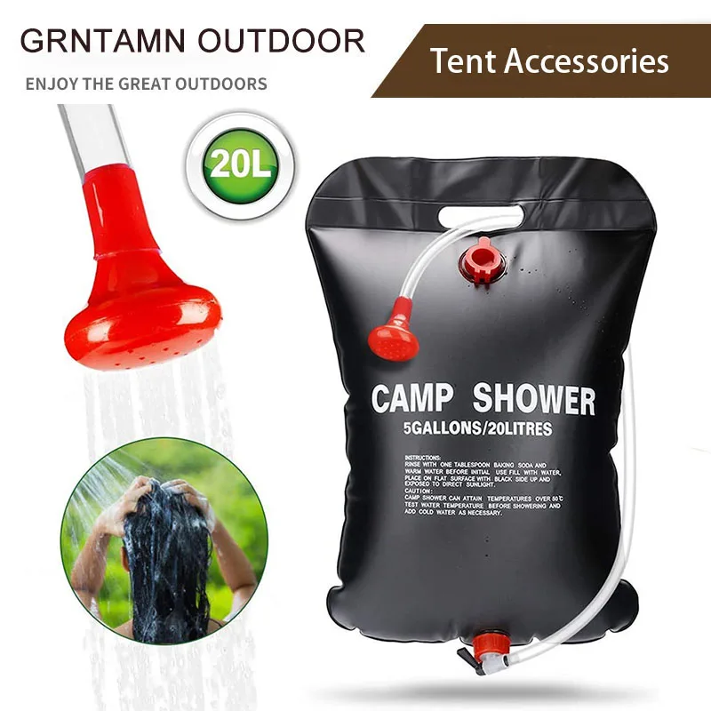 Lightweight Portable Shower Bag with Flexible Hose for Camping Hiking Beach Swim Outdoor Travel