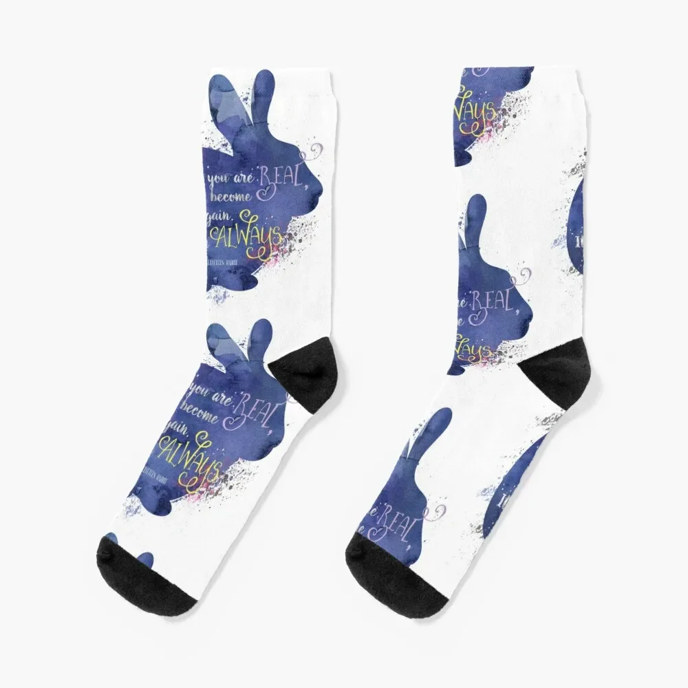 

Velveteen Rabbit Quote Socks heated Stockings man Luxury Woman Socks Men's