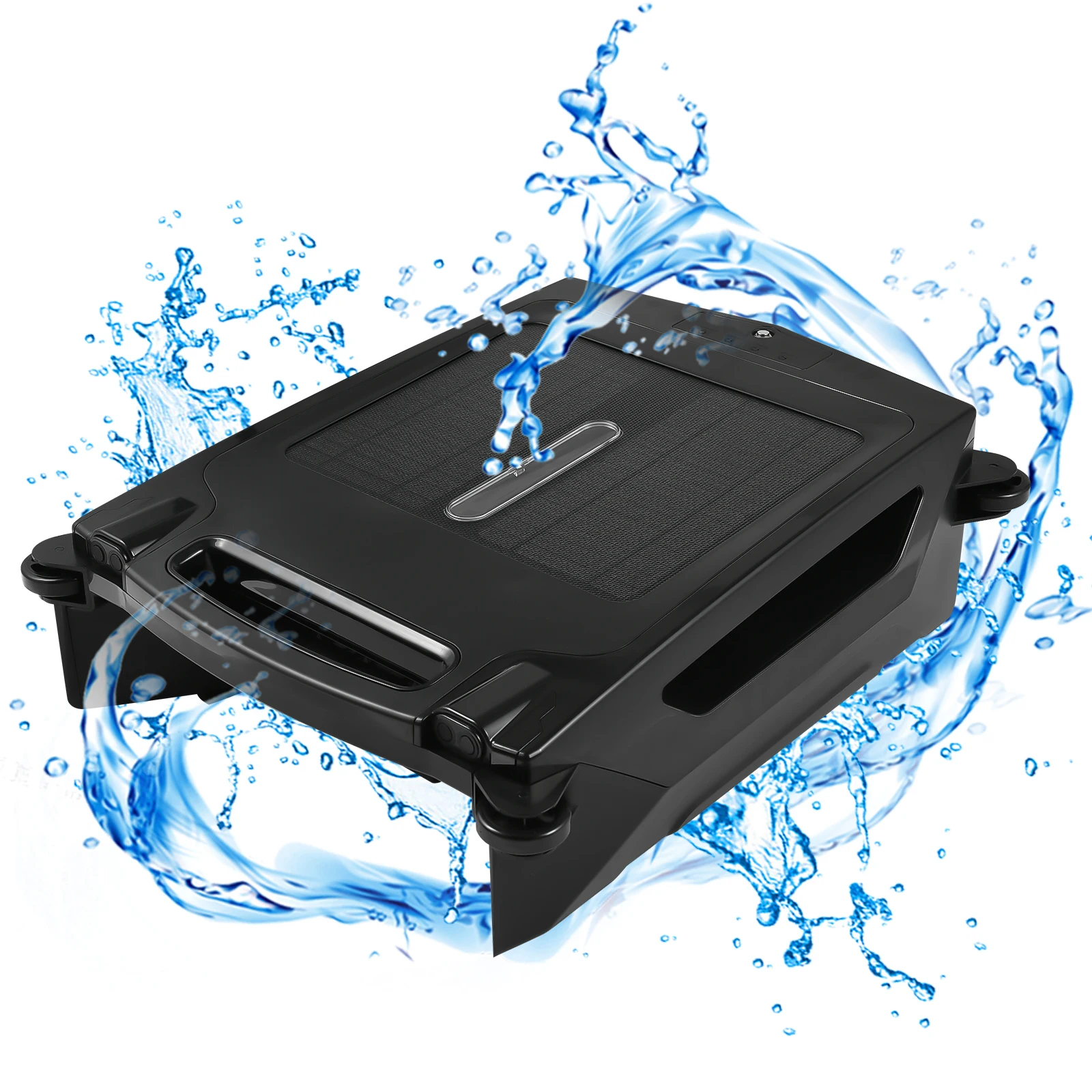 Solar Powered Cordless Robotic Pool Cleaner with Dual Charging 2 Cleaning Modes Auto Obstacle Avoidance and Escape Function Rech