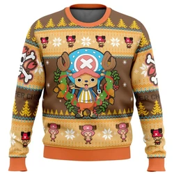 Tony Chopper One Piece Ugly Christmas Sweater Men Women Pullover Hot Sale Round Neck Top Christmas Clothing 2025 New Sweatshirt