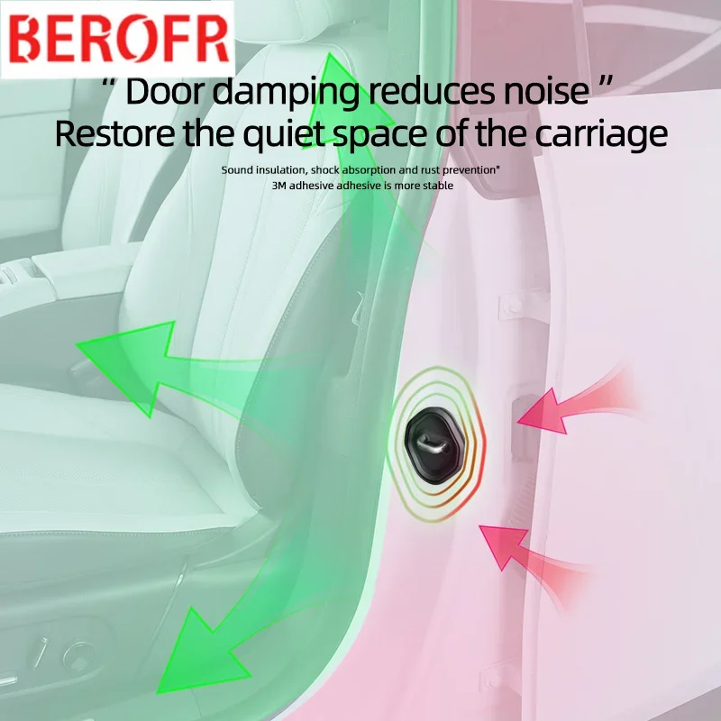 4pc Car Door Mute Damping Cushion Silicone Door Lock Buckle Car Door Anti-collision Protective Cover For Xiaomi SU7max SU7 2024