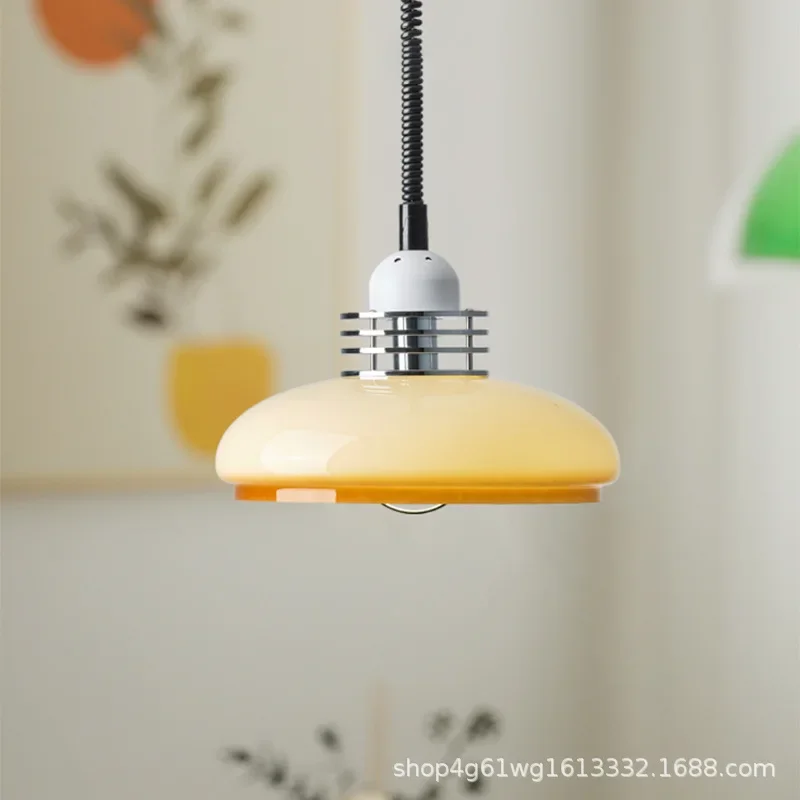 Medieval Nordic Retractable Pendant Light Retro Bauhaus Restaurant Bar Bedroom Study  Lamp