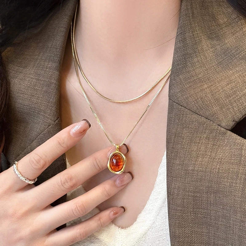 Moda w stylu Vintage dwuwarstw – Layered Pendant Necklace Aesthetic recenzja i cena