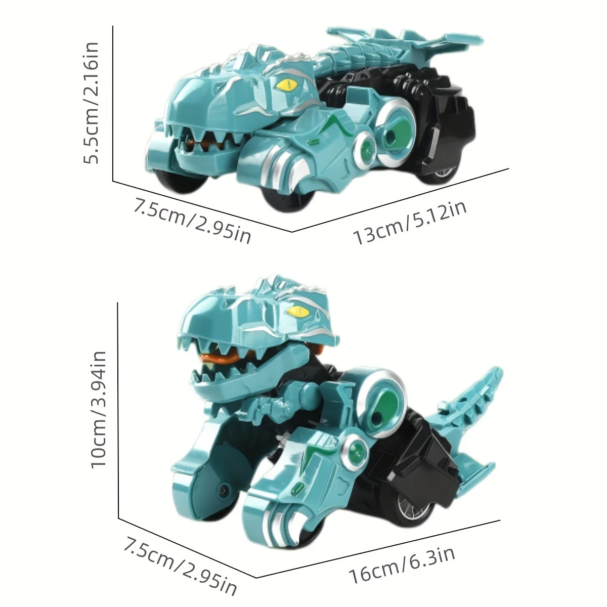 Transforming Dinosaur Car Toy for Boy Gift Friction Power Cars Deform Dinosaur Robot Dino Transformer Toys for Kids Toddler Toys