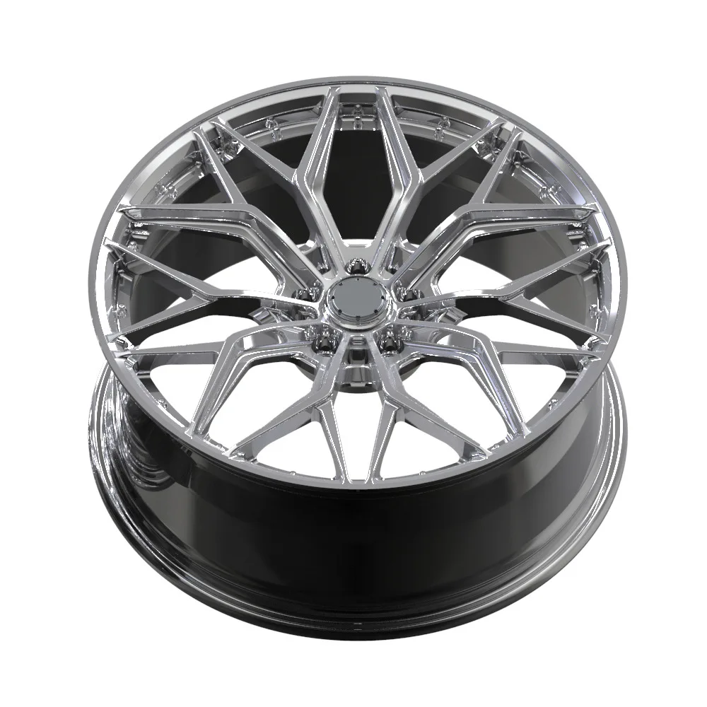 New Aluminum Alloy Forged Wheel Hub 8J Chrome Finish Multi Spoke Retrofit/Upgrade 19 Inch Car Wheels Alloy Passenger Car Wheels