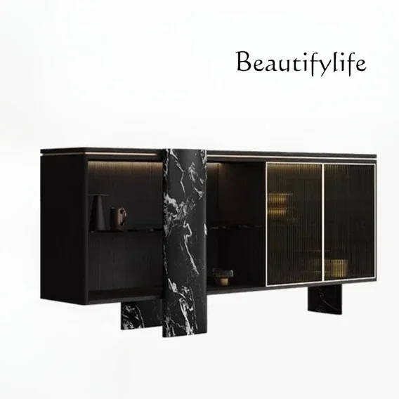 

C10Вин в средневековом стиле, итальянский светильник, роскошный обеденный шкаф из массива дерева, песчаный ветер, вилла, вход в гостиную, мраморный шкаф