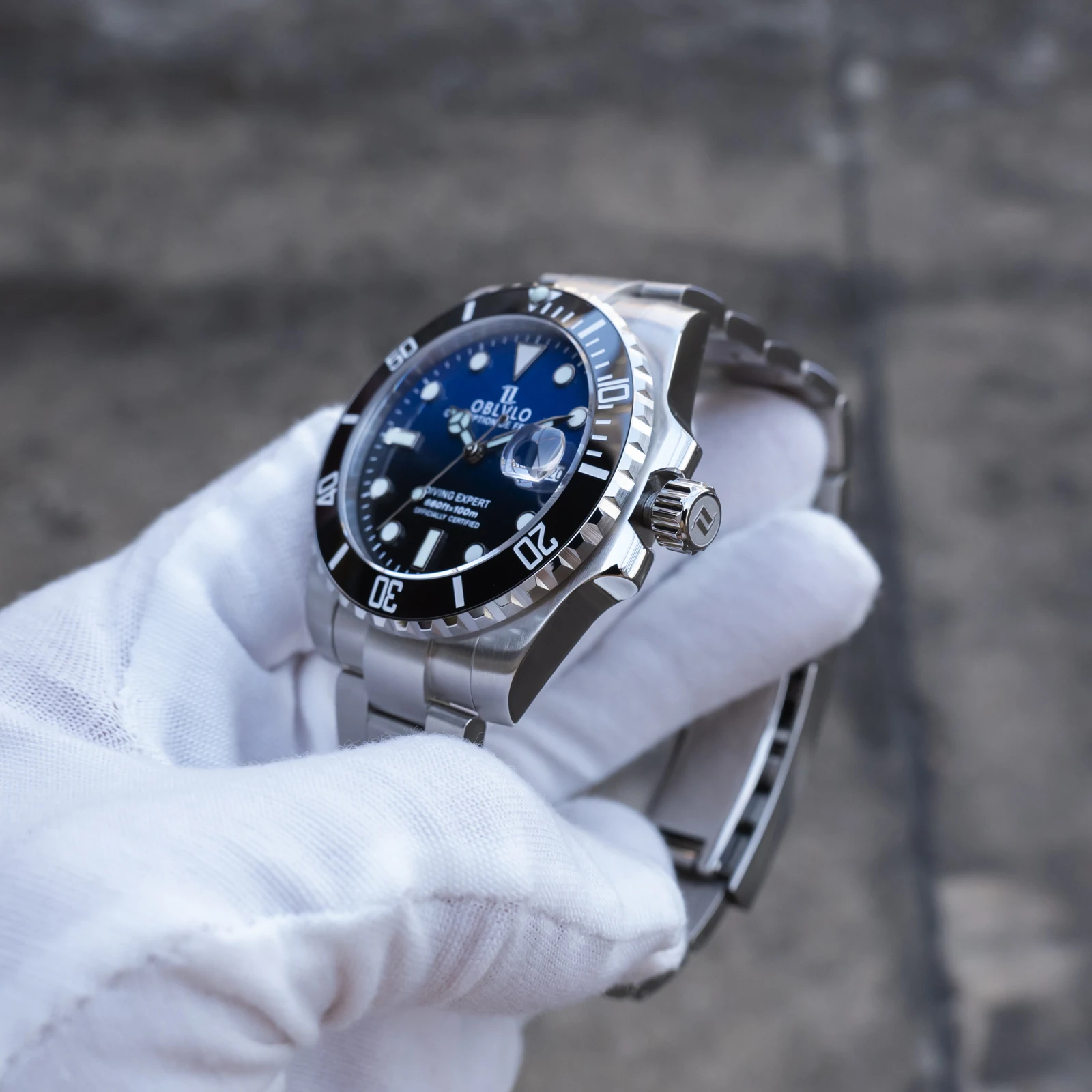 Reloj de buceo OBLVLO con esfe - Stainless Bracelet Diver reseña y precio
