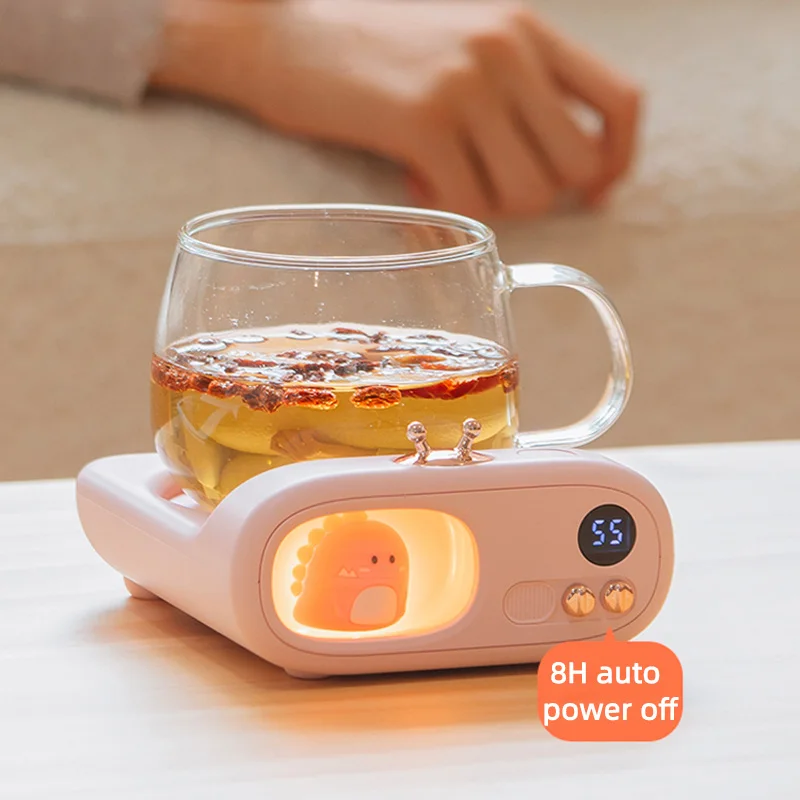 110-220V 컵 히터 커피 머그 워머 귀여운 애완동물 히팅 코스터 스마트 온도 조절 히팅 패드 우유 물 커피 워머 최고의 선물