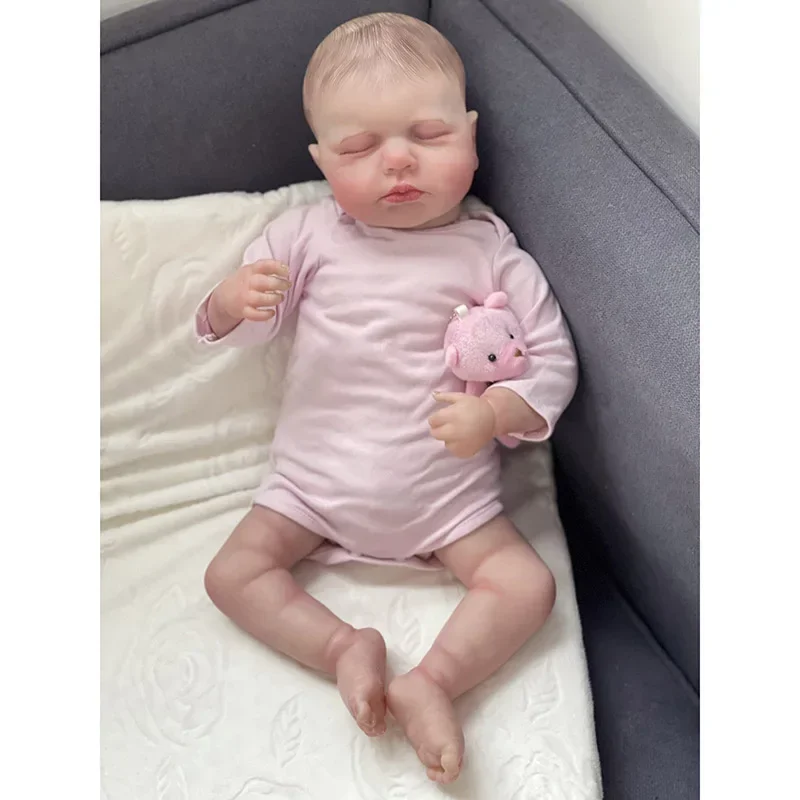 48cm Cute Baby Doll LouLou with Painted Hair Cotton Body  Sleeping Baby Doll 3D Painting with Visible Veins