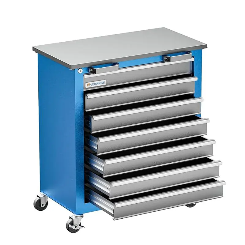 Blue 7-Drawer Steel Workbench Rolling Tool Chest Workshop Cabinet EPA18 Months GARAGE METAL ODM OEM
