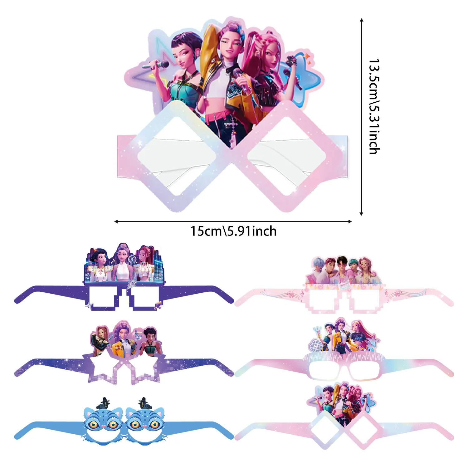 Kpop شيطان الصيادين موضوع حفلة عيد ميلاد تفضل المفاتيح كاندي صناديق ملصق قناع الفشار صناديق حفلة عيد ميلاد الأطفال جودي #3