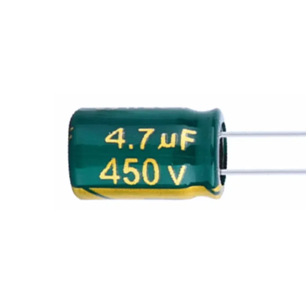 10-30PCS 450V4.7UF 8x12mm 4.7uf450v 450v4.7mfd 450v4.7mf Aluminum Electrolytic Capacitor 4.7mf450v 450vdc 450v 4.7uf  20%