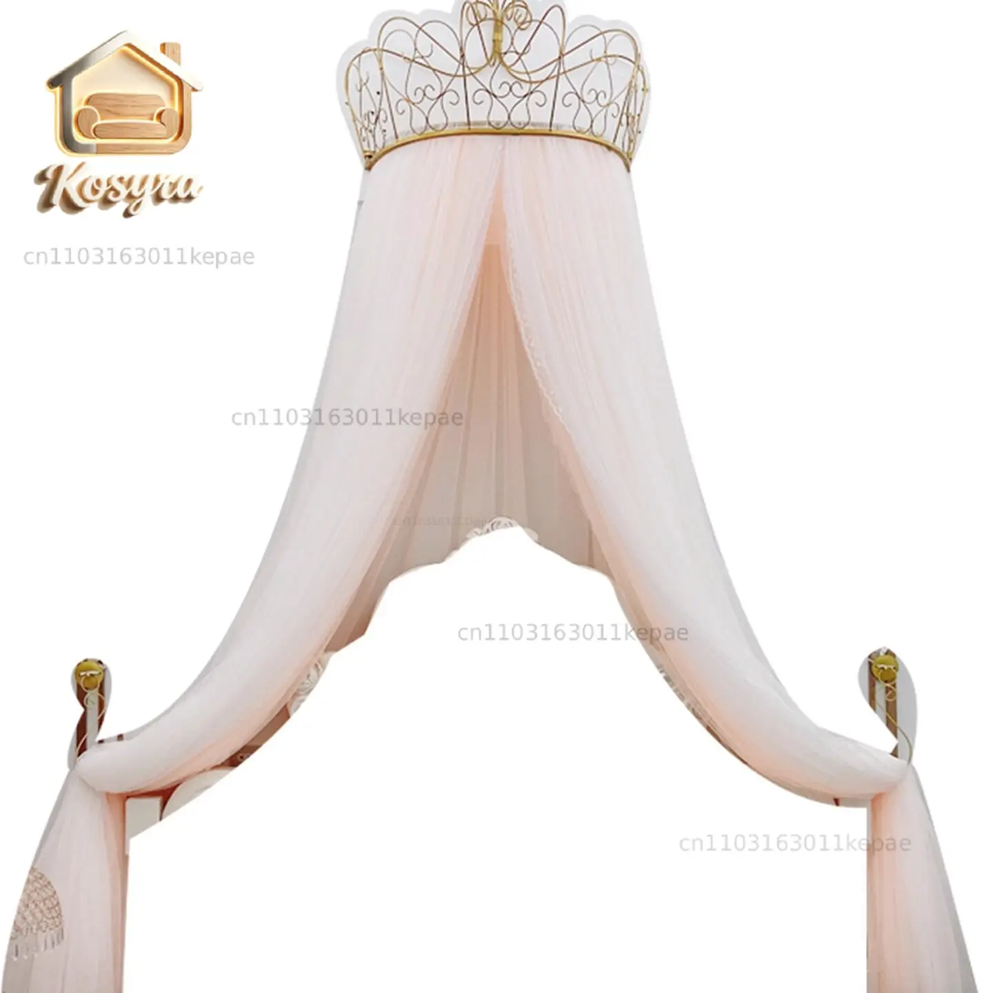 Bed mantle princess wind mosquito net household lace bed head curtain gauze net simple and elegant European wedding