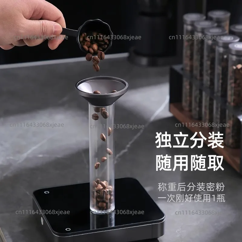 Glass coffee beans sub-bottling sealed jar coffee test tube energy bottle coffee beans special storage jar