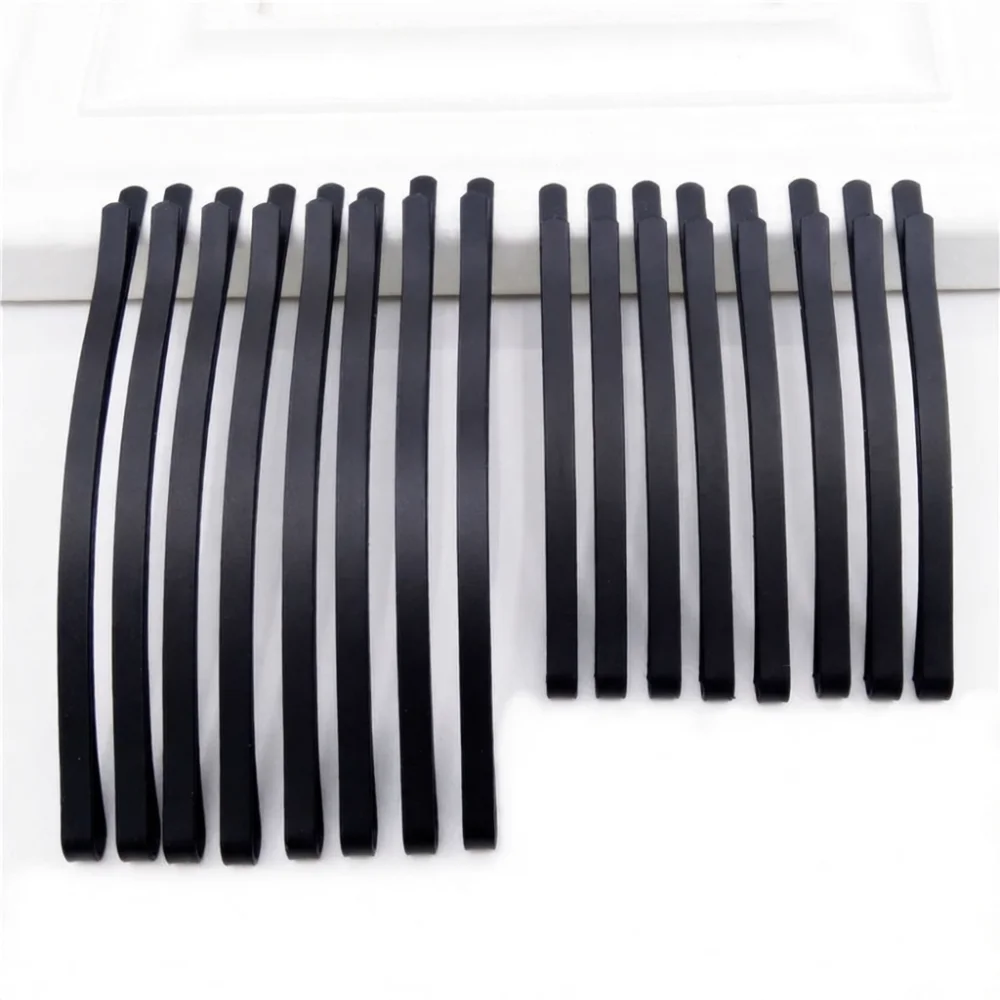 Anti Slip Black U Shaped Hair Clips Curved Metal Bobby Pins For Women Updo Hairstyles Secure Hold Styling Accessories