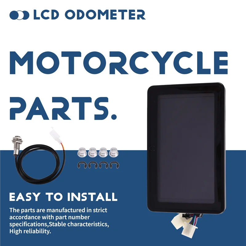 【Price Drop !!】 Universal Motorcycle LCD Display For 1, 2, 4 Cylinder Motorbike Replaceable Speedometer Multi-Function Instrumen