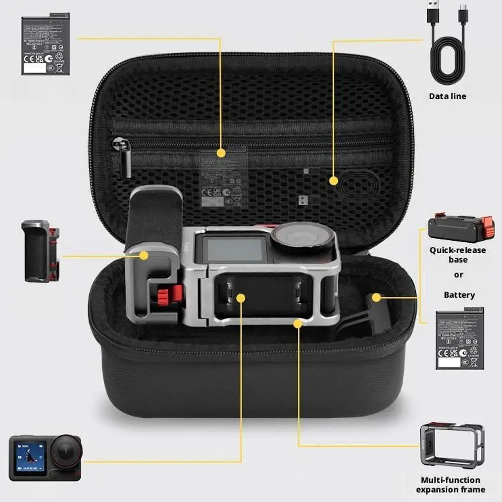 DJI 액션 5pro 카메라 키트용 하드 스토리지 케이스, DJI 스트리트 사진용 충격 방지 보호 컨테이너 가방 보관 가방