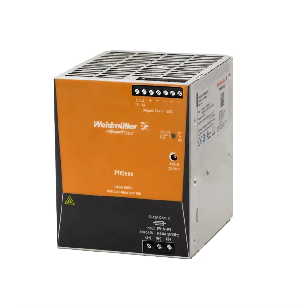 

Promotion Weidmuller 1469510000 Switch Power Supply PRO ECO 480W 24V 20A in Stock